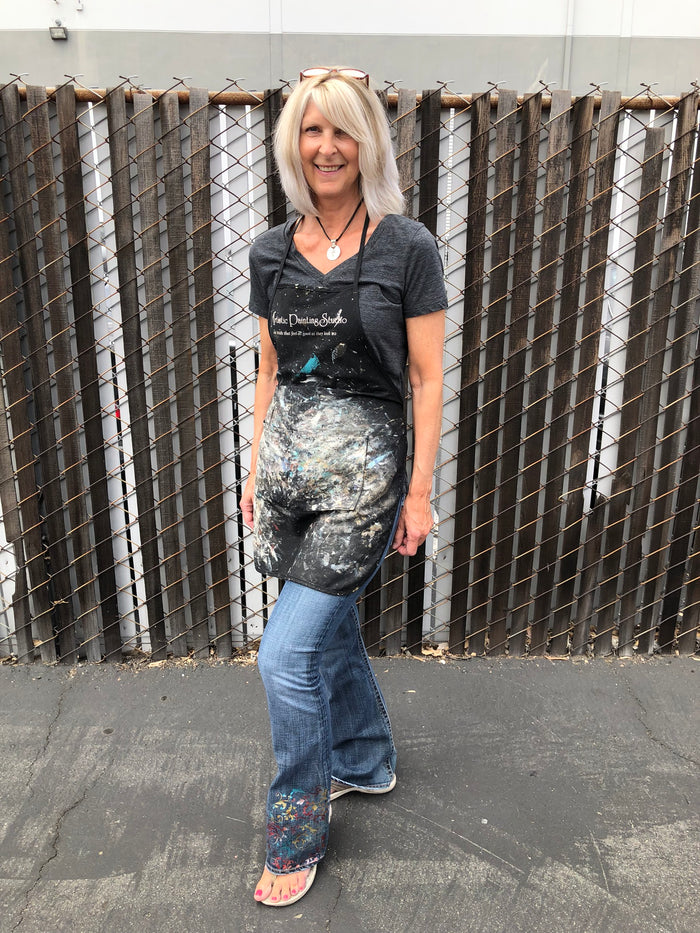 #274 - Nora Paige Stencil on jeans