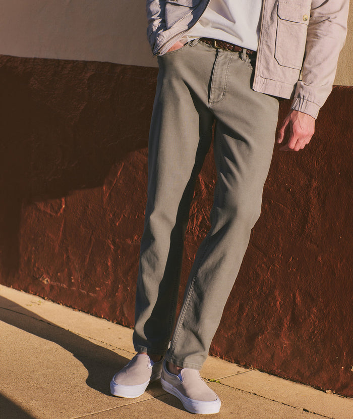 5 Pocket Flex Terry Pant Slim Straight - Olive
