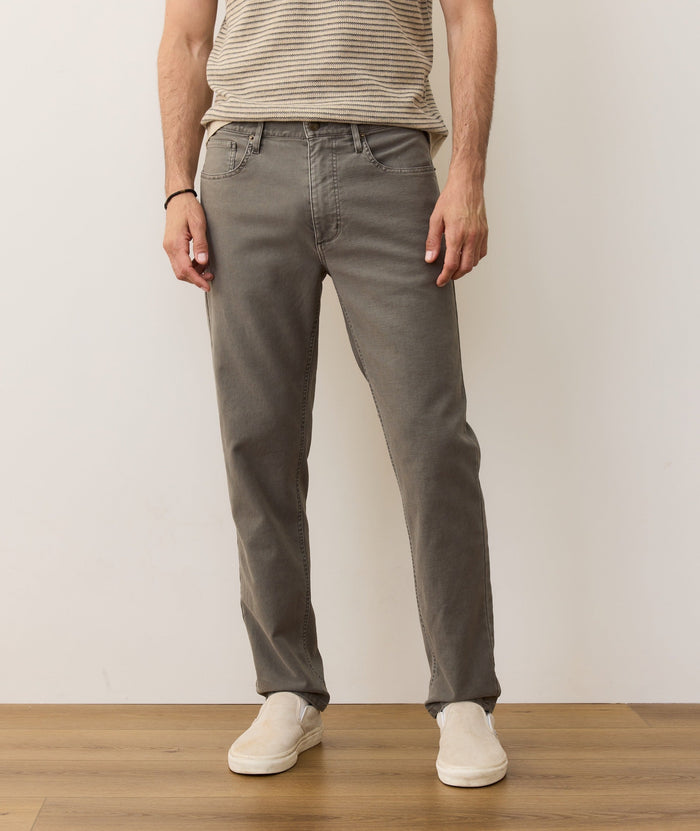 5 Pocket Flex Terry Pant Slim Straight - Olive