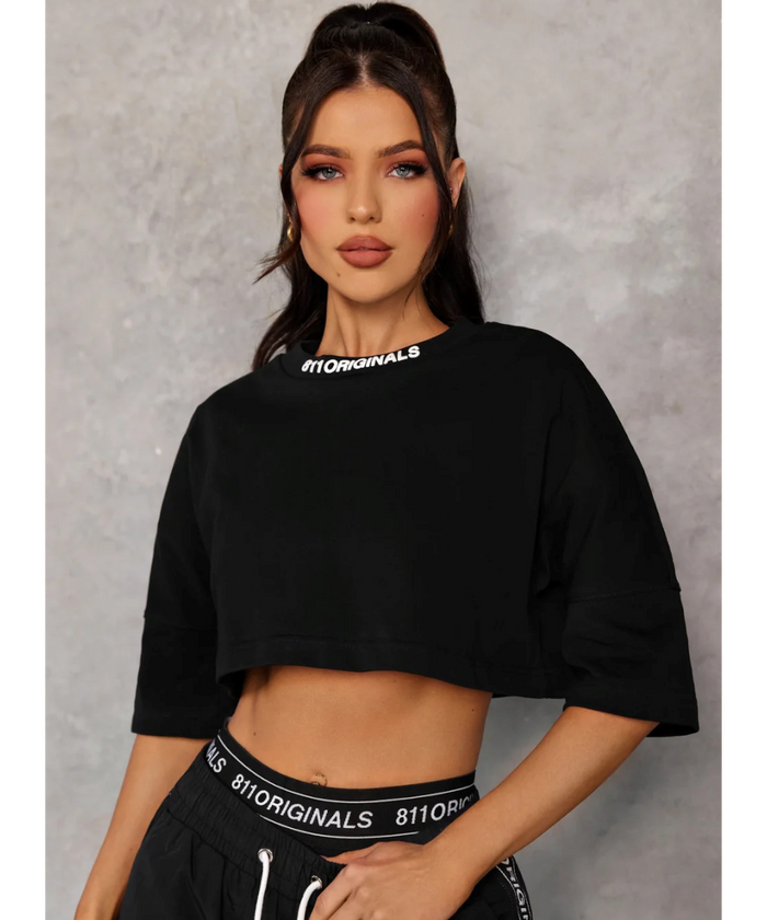 811 Originals Women's Empire Cropped Top (Black)
