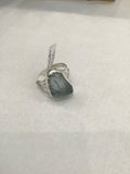 925 Sterling Silver Ring Aquamarine (size 8.25)