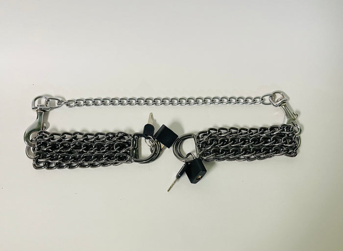 Chain Me Too Gunmetal Cuff Set