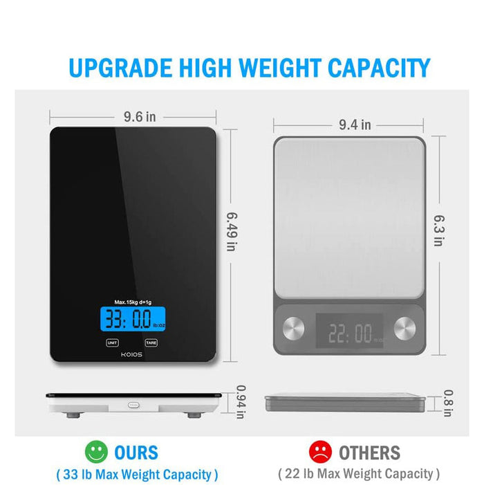 A0554, Food Scale, 33lb/15Kg Digital Kitchen Scale     @ #