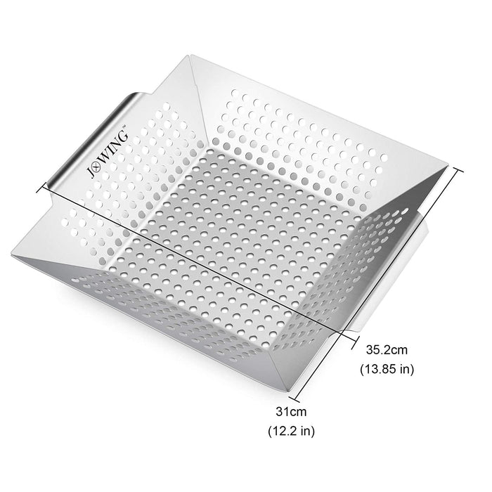 A0935,, Heavy Duty Stainless Steel Grill Basket &