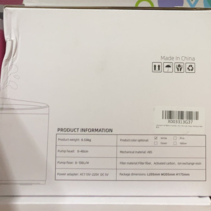 A1053, Automatic Cat Water Fountain, 84oz/2.5L Pet Water Fountain   &