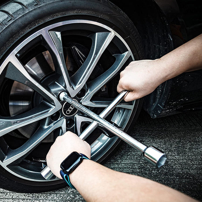 A8037, Universal Heavy Duty Lug Wrench, 4-Way Tire Iron Wrench         &