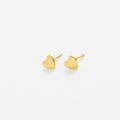 Alice Hearts Post Earrings Brass