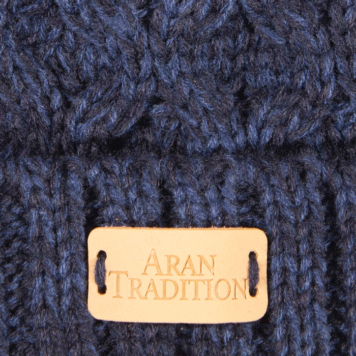 Aran Cable Knit Beanie Hat Aran Cable Knit Beanie Hat | Traditional Honeycomb Design