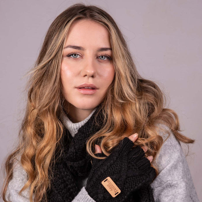 Aran Cable Knit Classic Scarf Wrap in Tradition & Warmth with Aran Cable Knit Classic Scarf