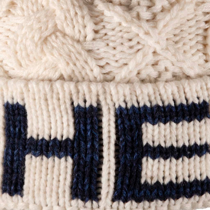 Aran Diamond Cable Shetland Pom Pom Hat Aran Diamond Cable Shetland Pom Pom Hat | Chunky Knit