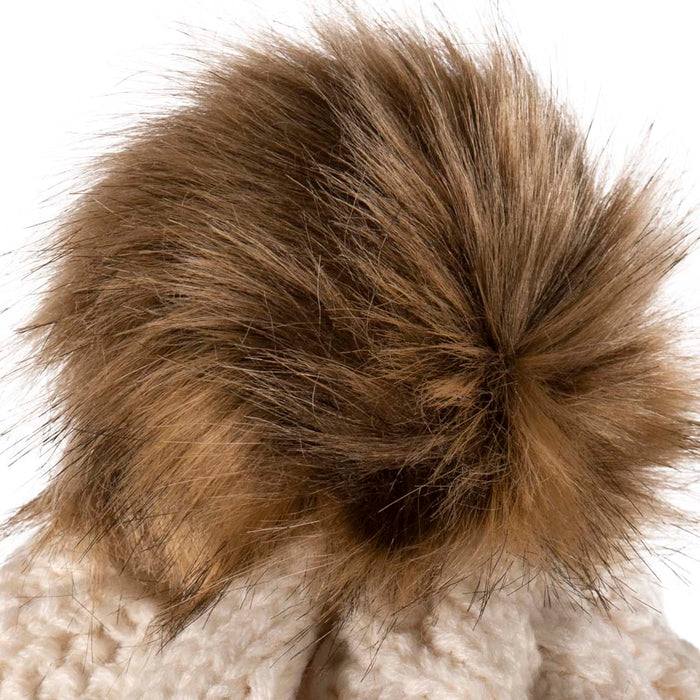 Aran Diamond Cable Shetland Pom Pom Hat Aran Diamond Cable Shetland Pom Pom Hat | Chunky Knit