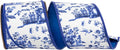 Asian Vista Chinoiserie Deluxe, White/blue, 4 In, 5 Yards