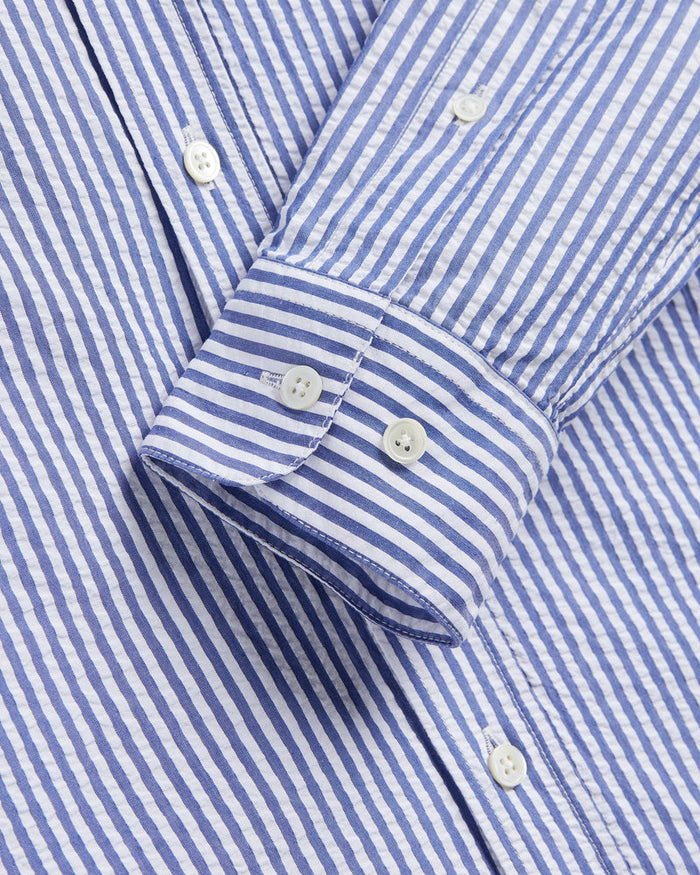 Atlantico Stripe Long Sleeve Shirt - Blue