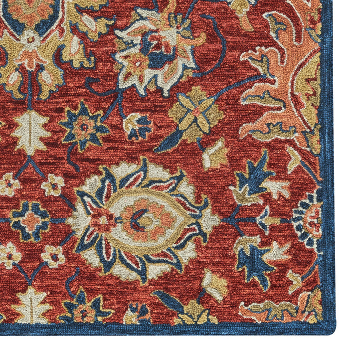 Avanti-Keshan Red Navy Hand Tufted Rug Rectangle image