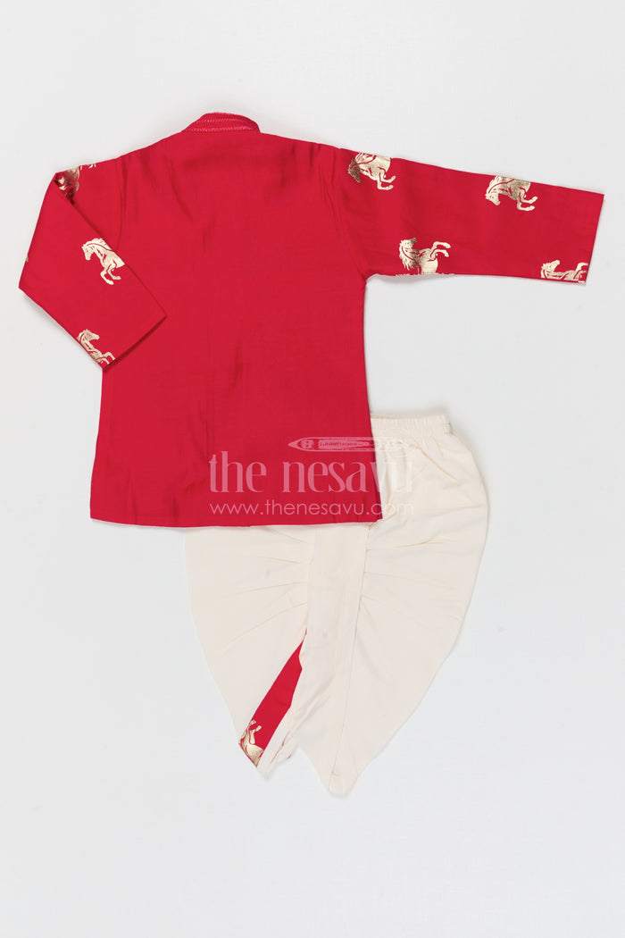 The Nesavu Boys Dothi Set Baby Boy Ethnic Dhoti Set for Naming Ceremony and Festive Photos Nesavu Nesavu baby boy ethnic dhoti set for naming ceremony festive celebrations and family photos