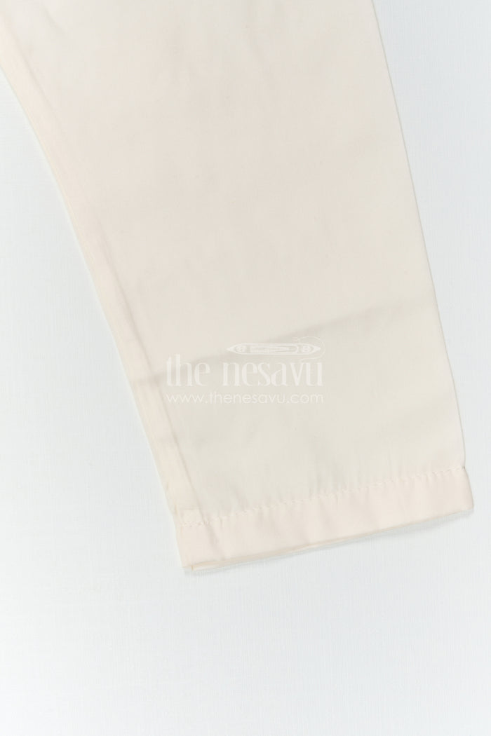 The Nesavu Boys Kurtha Set Baby Boy Premium Dress Set for Weddings and Traditional Functions Nesavu Nesavu Baby Boy Sherwani Set For Weddings With Designer Jacket And Traditional Dhoti Outfit