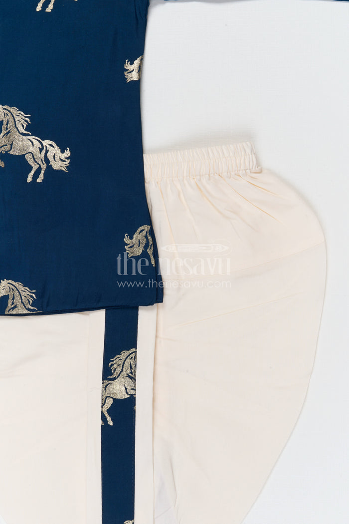 The Nesavu Boys Dothi Set Baby Boy Traditional Dhoti Outfit for Naming Ceremony and Family Functions Nesavu Nesavu baby boy traditional dhoti outfit for naming ceremony festive occasions and temple visits