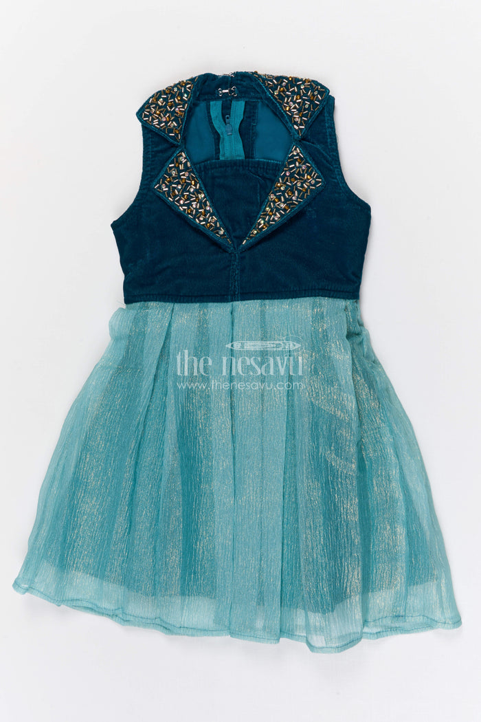 The Nesavu Baby Fancy Frock Baby Fancy Frock for First Birthday and Festive Celebrations Nesavu Nesavu baby fancy frock for first birthday and festive occasions with velvet bodice