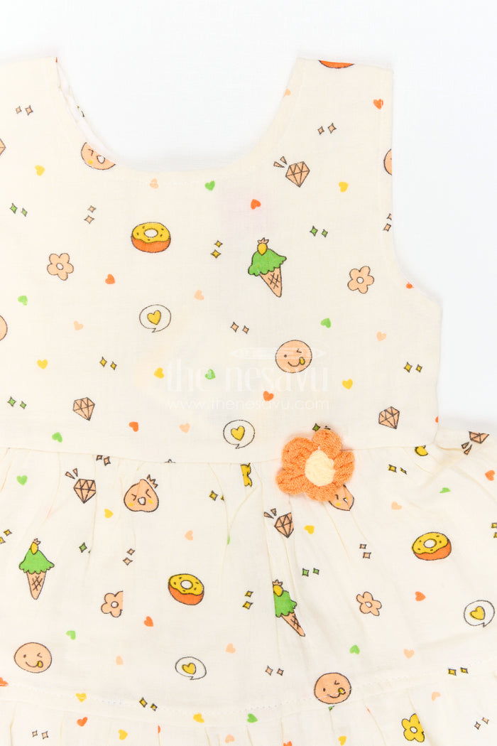 The Nesavu Baby Cotton Frocks Baby Floral Frock for Cheerful Birthday Outings Nesavu Nesavu Baby Floral Frock For Cheerful Birthday Outings With Soft Muslin Cotton And Playful Print