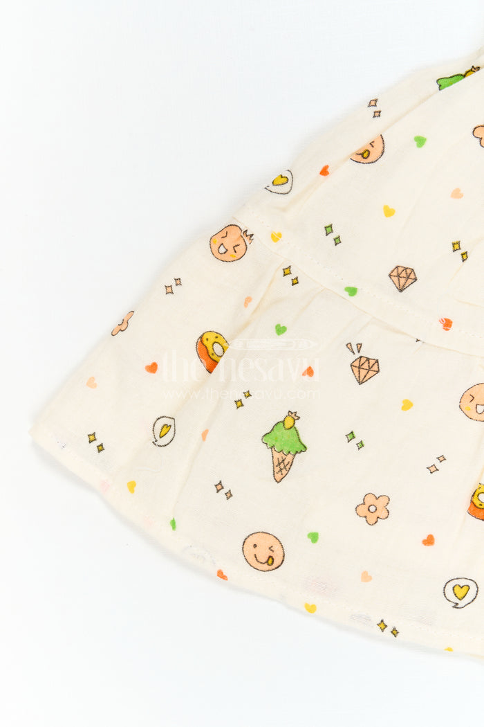 The Nesavu Baby Cotton Frocks Baby Floral Frock for Cheerful Birthday Outings Nesavu Nesavu Baby Floral Frock For Cheerful Birthday Outings With Soft Muslin Cotton And Playful Print