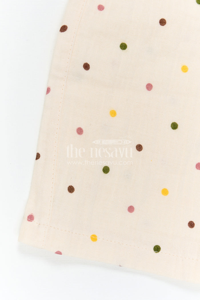 The Nesavu Baby Casual Sets Baby Girl Casual Outfit Set for Daily Wear and Outings Nesavu Nesavu Baby Girl Muslin Cotton Casual Set With Sleeveless Top And Printed Pants For Daily Wear Comfort