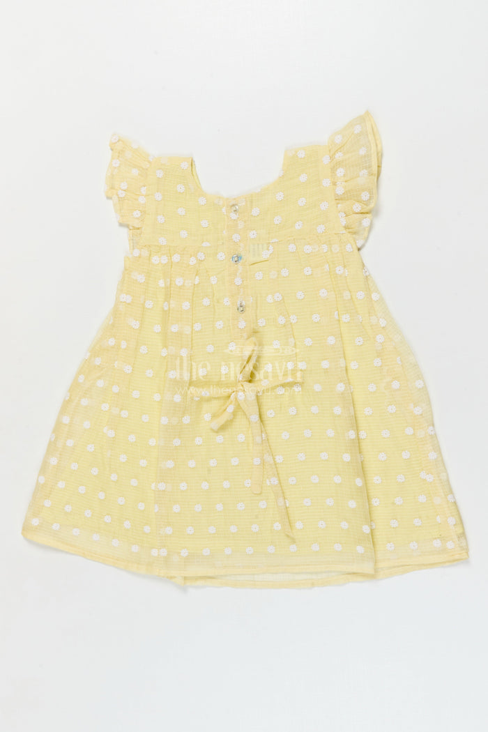 The Nesavu Girls Cotton Frock Baby Girl Chikankari Frock for Summer Picnics and Casual Events Nesavu Nesavu baby girl chikankari cotton frock for summer outings and casual celebrations