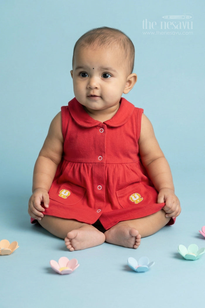 The Nesavu Baby Frocks Baby Girl Cotton Frock for Birthday and Festive Days Nesavu 10 (NB) / Purple / Cotton BFJ938A-10 Nesavu Baby Girl Cotton Jersey Frock For Birthdays Festive Occasions And Special Celebrations