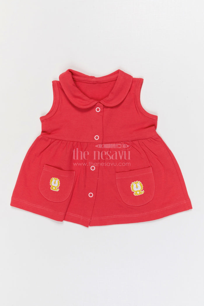 The Nesavu Baby Frocks Baby Girl Cotton Frock for Birthday and Festive Days Nesavu 10 (NB) / Purple / Cotton BFJ938A-10 Nesavu Baby Girl Cotton Jersey Frock For Birthdays Festive Occasions And Special Celebrations