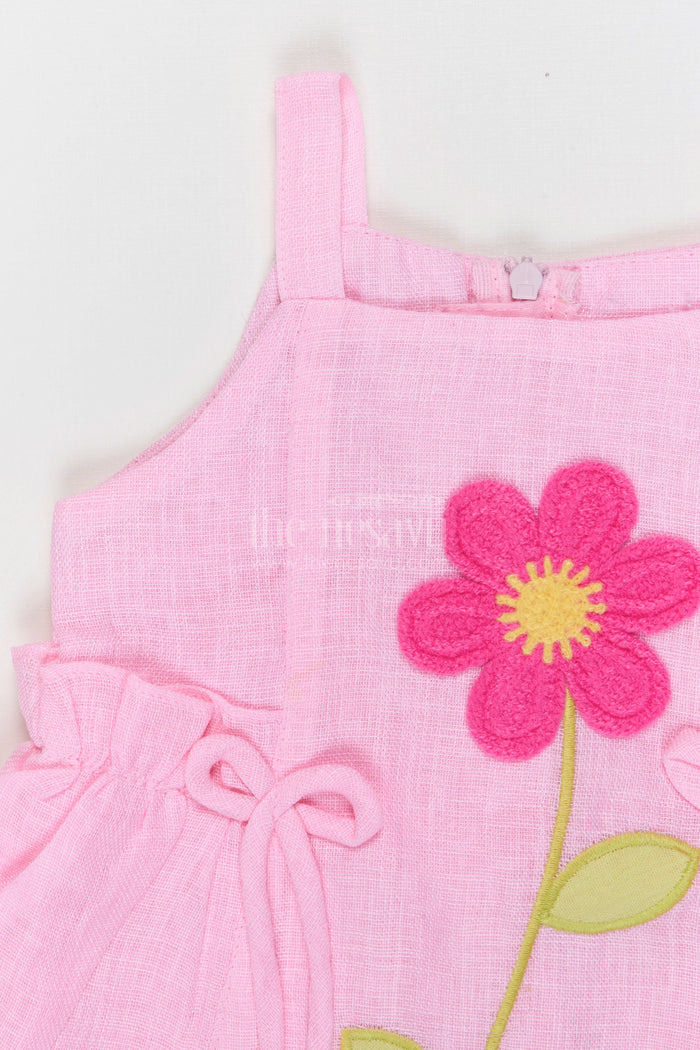 The Nesavu Baby Frocks Baby Girl Cotton Frock for Birthday and Playdates Nesavu Nesavu Baby Girl Cotton Frock With Floral Applique For Birthdays Playdates And Summer Outings