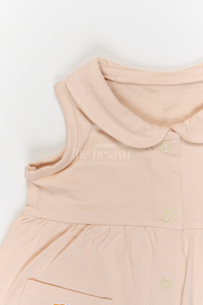 The Nesavu Baby Frocks Baby Girl Cotton Frock for Casual Daily Wear Nesavu Nesavu Baby Girl Cotton Jersey Frock With Pocket Detail For Casual Daily Comfort