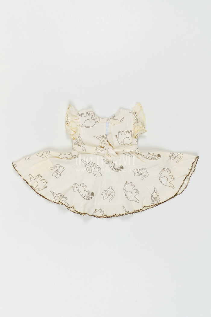 The Nesavu Baby Cotton Frocks Baby Girl Cotton Frock for Outings and Comfortable Daily Wear Nesavu Nesavu Baby Girl Cotton Frock For Outings And Daily Wear With Muslin Digital Print Soft Breathable Design