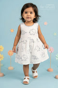 The Nesavu Baby Cotton Frocks Baby Girl Cotton Frock for Summer Outings and Baby Photos Nesavu 14 (6M) / White / Muslin Cotton BFJ978A-14 Nesavu baby girl muslin cotton frock for summer outings and baby photos with digital prints