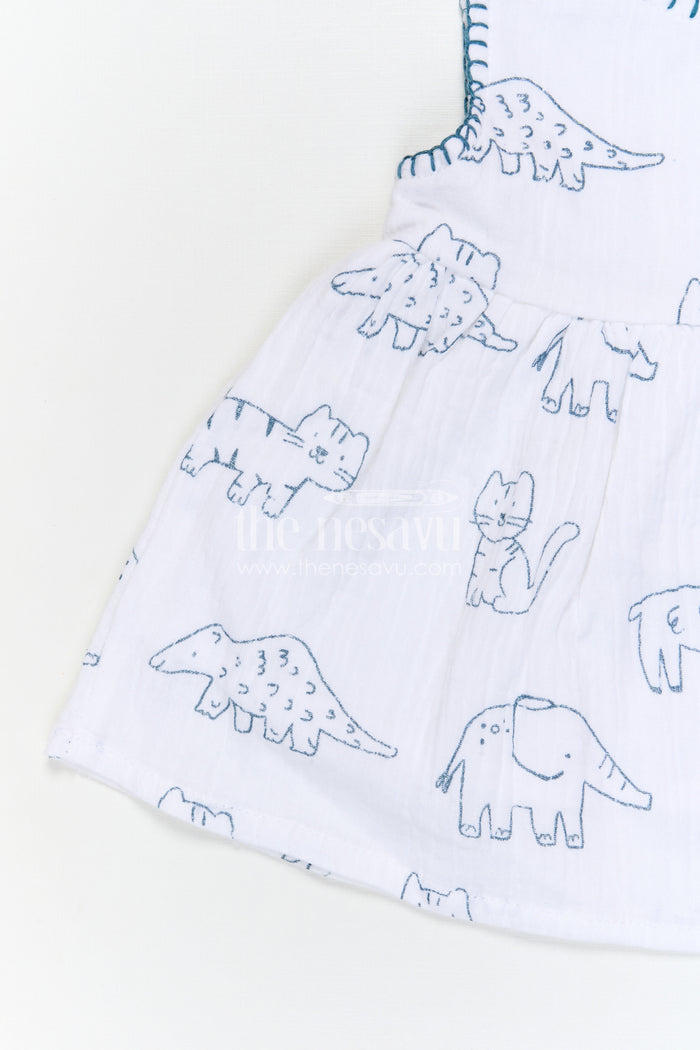 The Nesavu Baby Cotton Frocks Baby Girl Cotton Frock for Summer Outings and Baby Photos Nesavu Nesavu baby girl muslin cotton frock for summer outings and baby photos with digital prints