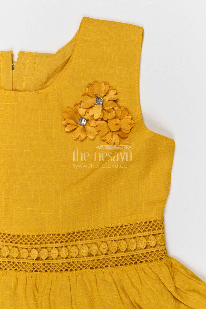 The Nesavu Girls Cotton Frock Baby Girl Cotton Frock for Summer Outings and Casual Wear Nesavu Nesavu baby girl cotton frock for summer outings and daily wear with soft embroidery design
