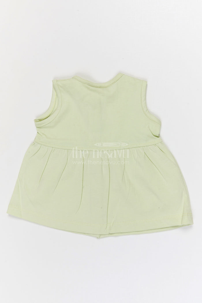 The Nesavu Baby Frocks Baby Girl Cotton Frock for Summer Outings and Daycare Nesavu Nesavu Baby Girl Cotton Frock For Summer Wear Soft Sleeveless Jersey Dress For Infants