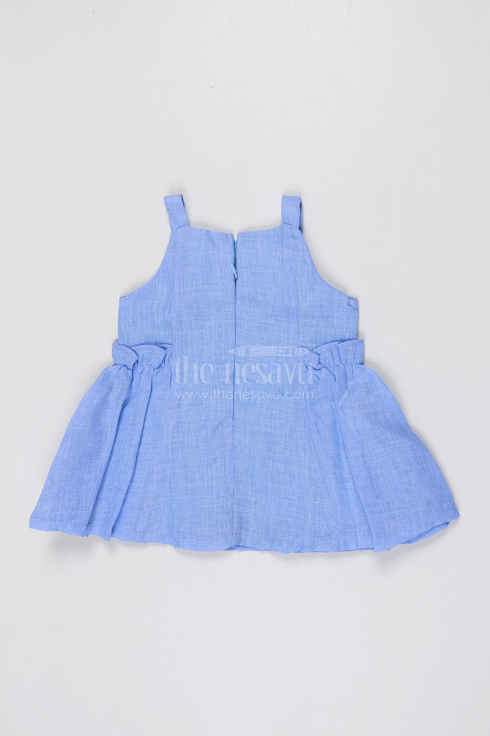 The Nesavu Baby Frocks Baby Girl Cotton Frock for Summer Outings and Playtime Nesavu Nesavu Baby Girl Cotton Frock With Floral Applique For Summer Outings And Everyday Comfort