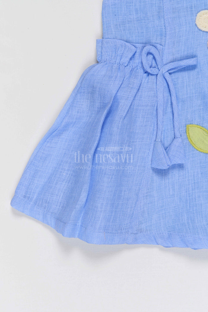 The Nesavu Baby Frocks Baby Girl Cotton Frock for Summer Outings and Playtime Nesavu Nesavu Baby Girl Cotton Frock With Floral Applique For Summer Outings And Everyday Comfort