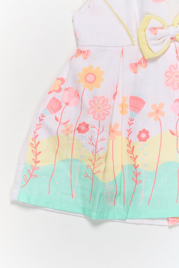 The Nesavu Baby Cotton Frocks Baby Girl Cotton Frock with Ombré Floral Print for Twirly Fun Nesavu Nesavu baby girl cotton frock with ombré floral print for birthdays and summer outings