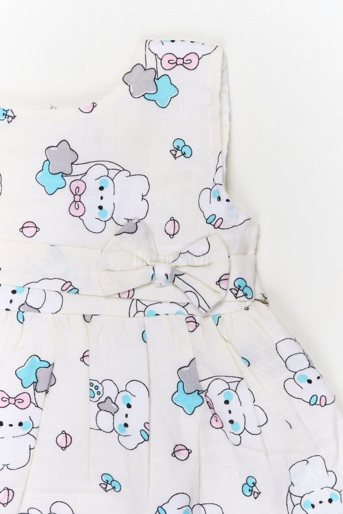 The Nesavu Baby Cotton Frocks Baby Girl Cotton Frock with Playful Print for Everyday Outings Nesavu Nesavu baby girl cotton frock with digital print for playdates and everyday comfort