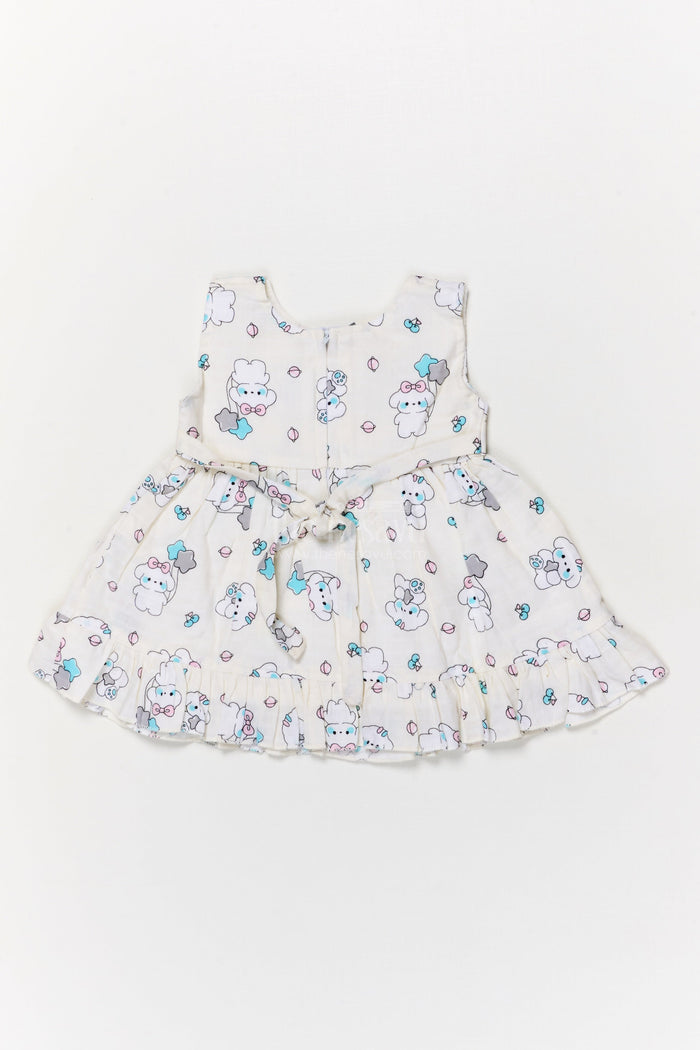 The Nesavu Baby Cotton Frocks Baby Girl Cotton Frock with Playful Print for Everyday Outings Nesavu Nesavu baby girl cotton frock with digital print for playdates and everyday comfort