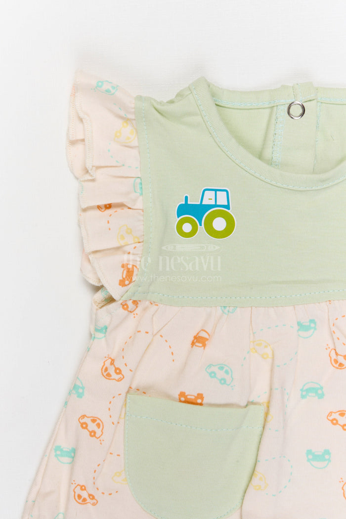 The Nesavu Baby Casual Sets Baby Girl Cotton Jersey Co Ord Set for Daily Comfort Nesavu Nesavu Baby Girl Cotton Jersey Co Ord Set With Digital Print For Daily Wear And Playtime