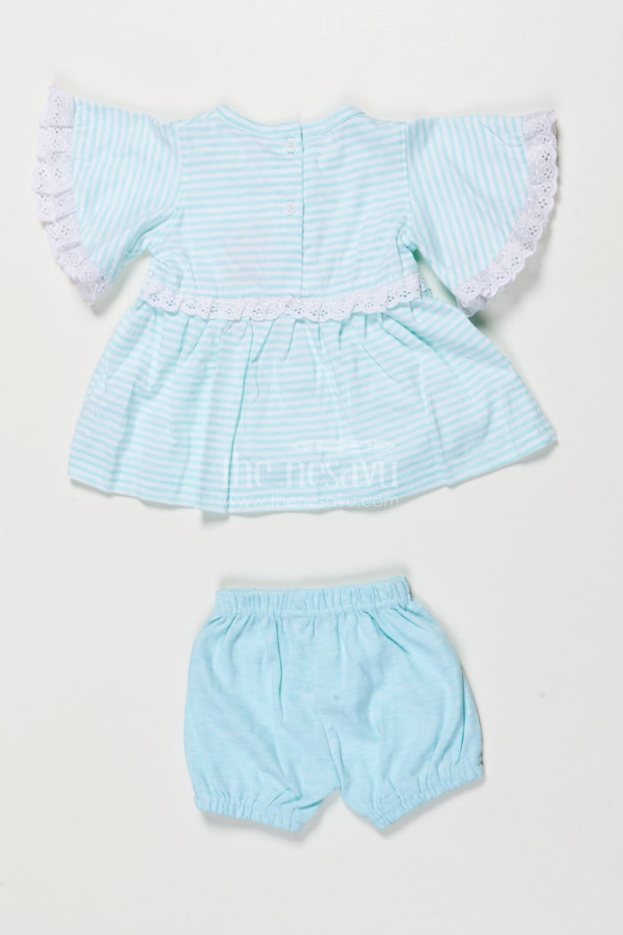 The Nesavu Baby Casual Sets Baby Girl Cotton Top and Shorts Set for Everyday Outings Nesavu Nesavu baby girl cotton top shorts set casual wear daily outings