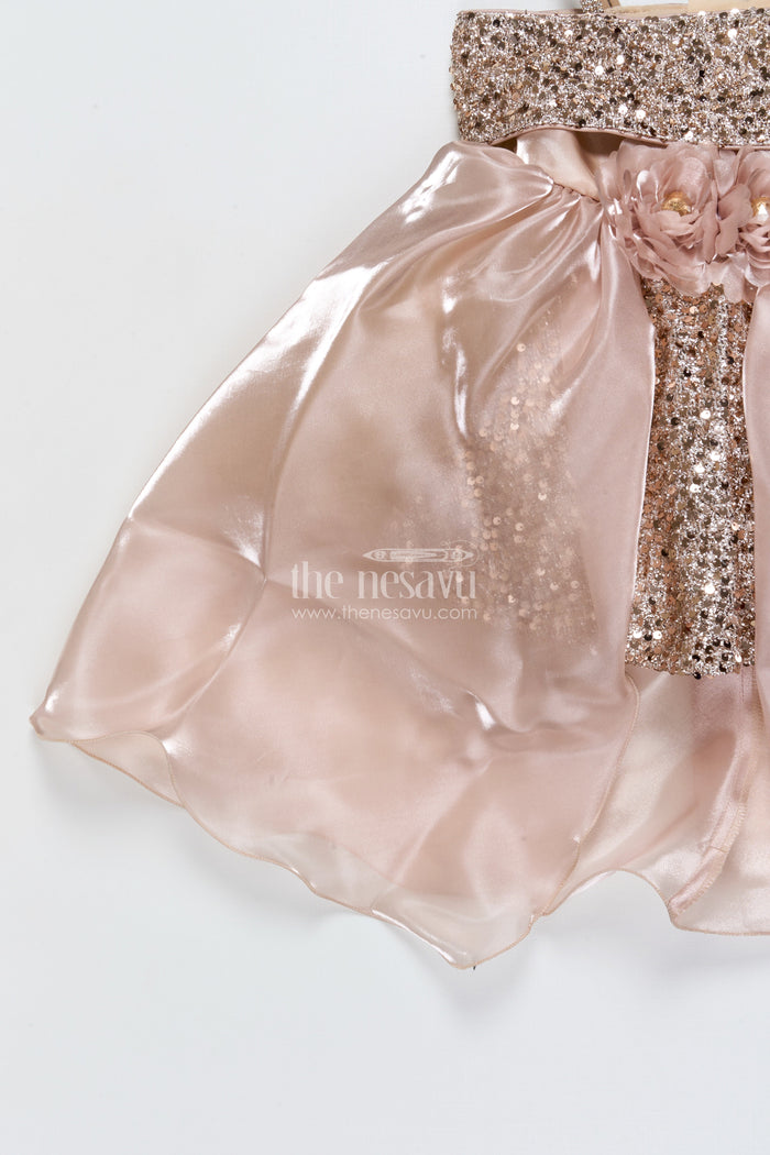 The Nesavu Baby Fancy Frock Baby Girl Frock for Birthday and Festive Occasions Nesavu Nesavu baby girl frock designer yoke birthday festive celebrations