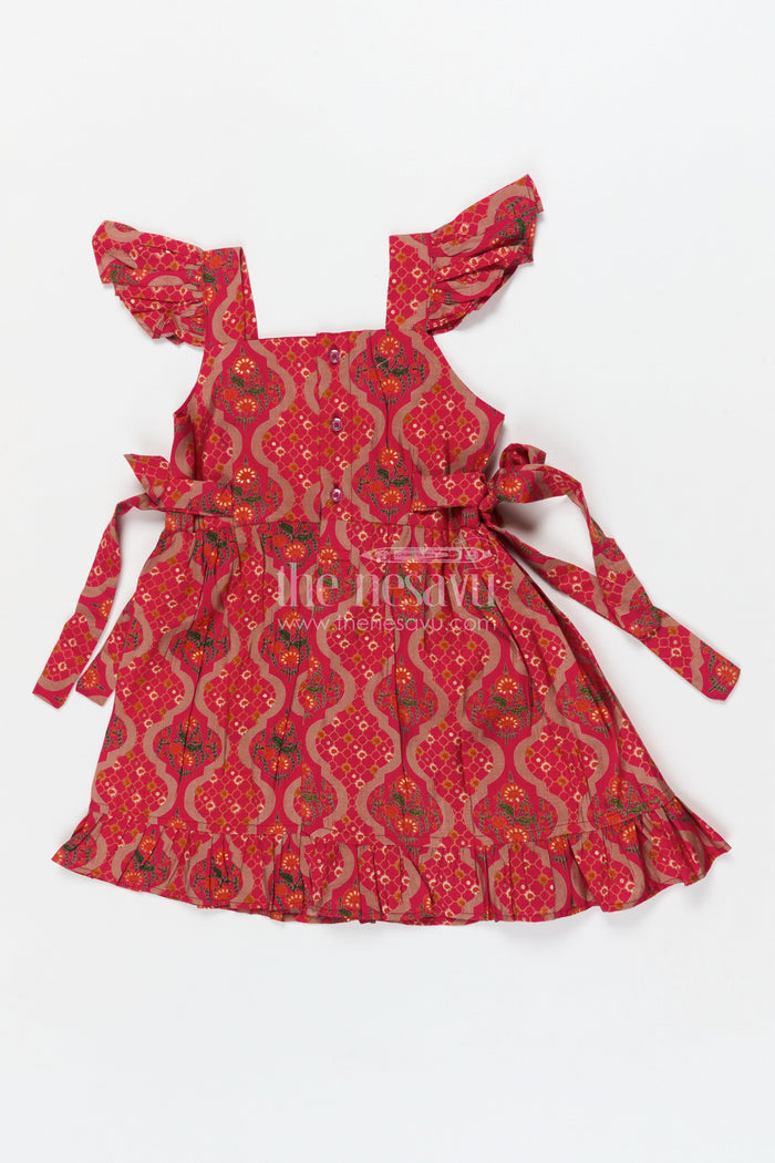 The Nesavu Girls Fancy Frock Baby Girl Frock for Birthday Celebrations and Festive Events Nesavu Nesavu baby girl festive frock in digital print silk for birthdays and special celebrations