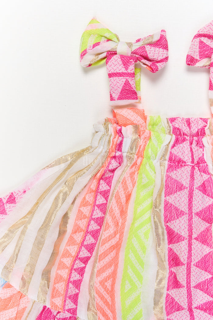 The Nesavu Baby Frocks Baby Girl Frock for Birthday Parties and Family Photos Nesavu Nesavu baby girl frock with colorful prints for birthday parties and special photoshoots