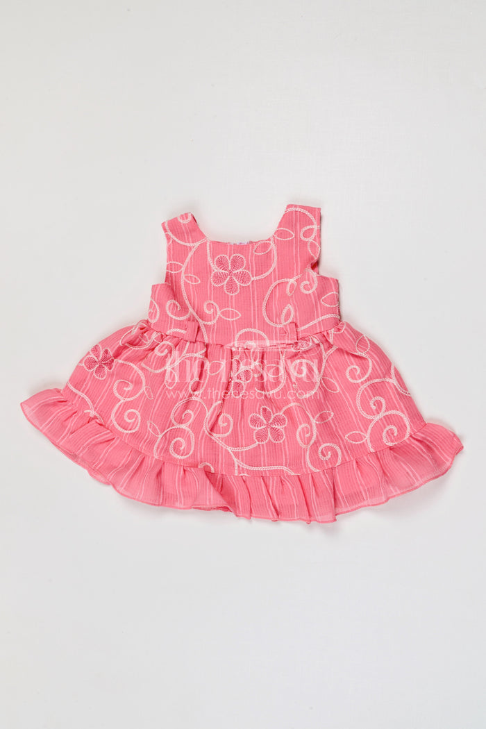 The Nesavu Baby Frocks Baby Girl Frock for Birthdays and Special Occasions Nesavu Nesavu baby girl cotton frock for birthdays and special occasions with thread embroidery