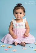 The Nesavu Baby Cotton Frocks Baby Girl Frock for Daily Wear and Cute Playdate Outings Nesavu 14 (6M) / Purple / Cotton BFJ1001B-14 Nesavu Baby Girl Cotton Frock For Daily Wear And Playdates With Layered Tiered Design And Breathable Comfort