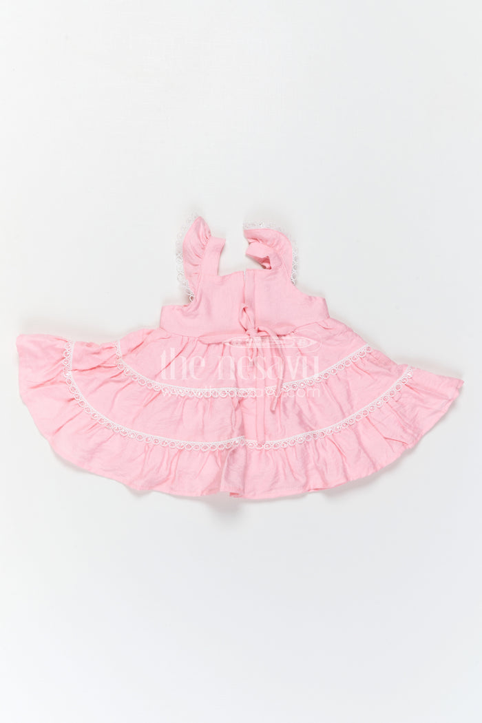 The Nesavu Baby Frocks Baby Girl Frock for Festive Outings and Special Day Wear Nesavu Nesavu Baby Girl Frock For Festive Outings And Special Occasions With Cotton Blend And Thread Embroidery