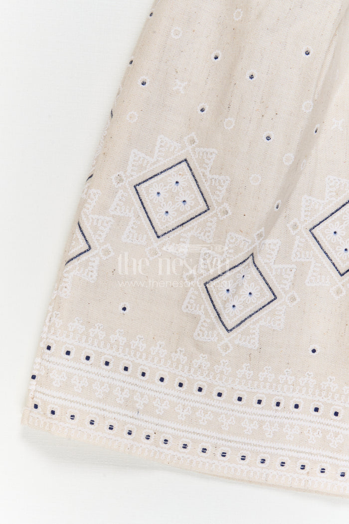 The Nesavu Baby Cotton Frocks Baby Girl Frock for Naming Ceremony and Special Occasions Nesavu Nesavu Baby Girl Cotton Frock For Naming Ceremony And Special Occasions With Thread Embroidery Design