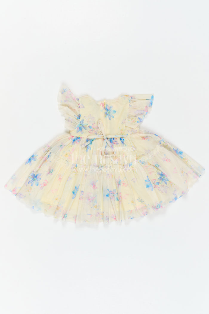 The Nesavu Baby Frocks Baby Girl Frock for Outings and Playful Moments Nesavu Nesavu Baby Girl Soft Net Frock With Digital Print For Playful Outings And Casual Celebrations